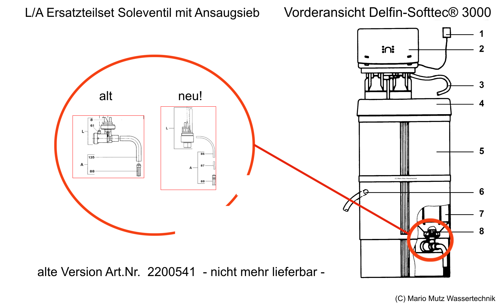 Ersatzteilset L Soleventil und A Ansaugsieb